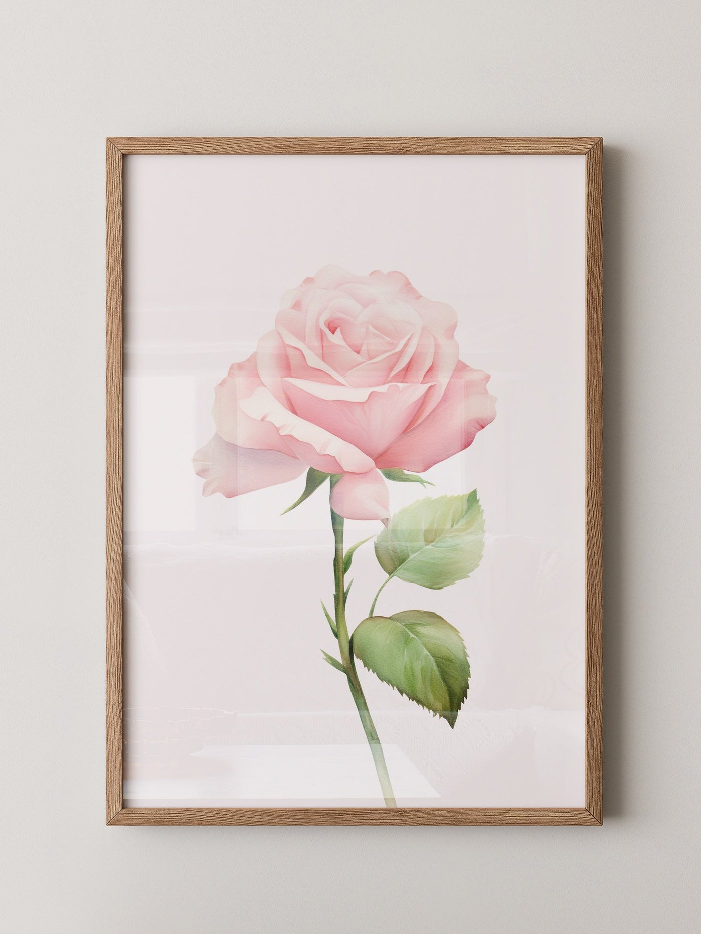Rosenblüte Pastell Aquarell