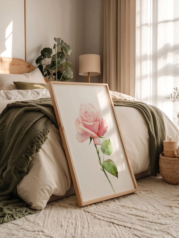 Rosenblüte Pastell Aquarell