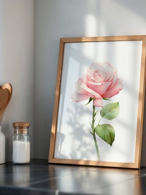 Rosenblüte Pastell Aquarell