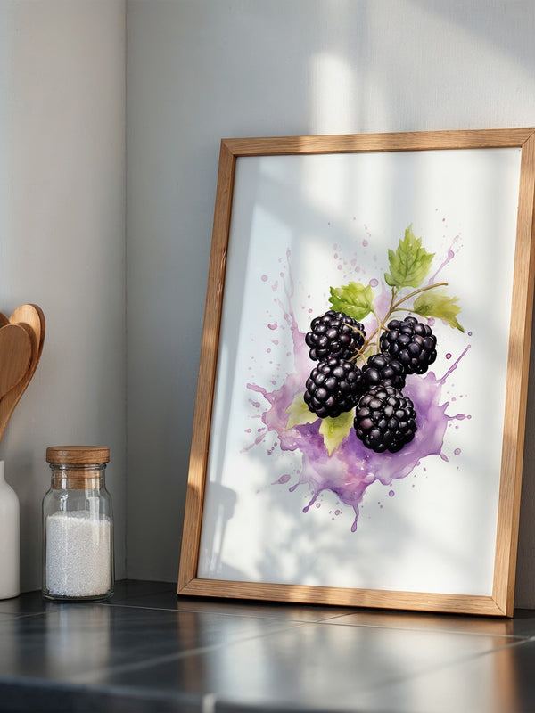 Brombeeren Aquarell Spritzer