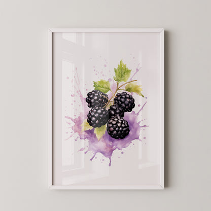 Brombeeren Aquarell Spritzer