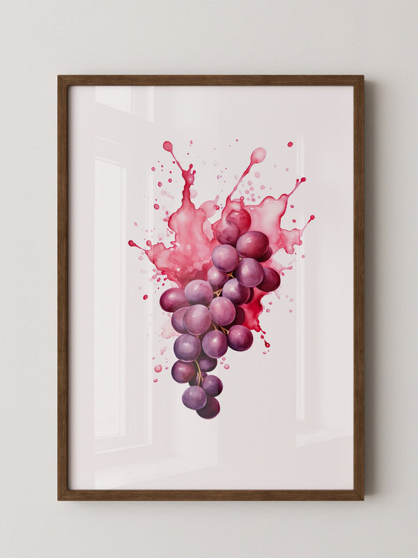 Trauben Aquarell Rot Splash