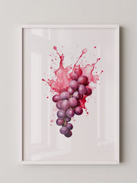 Trauben Aquarell Rot Splash