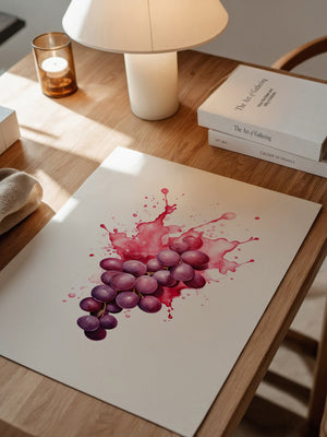 Trauben Aquarell Rot Splash