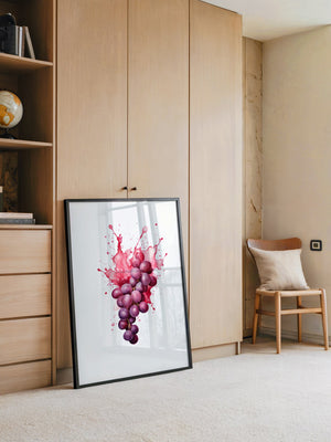 Trauben Aquarell Rot Splash