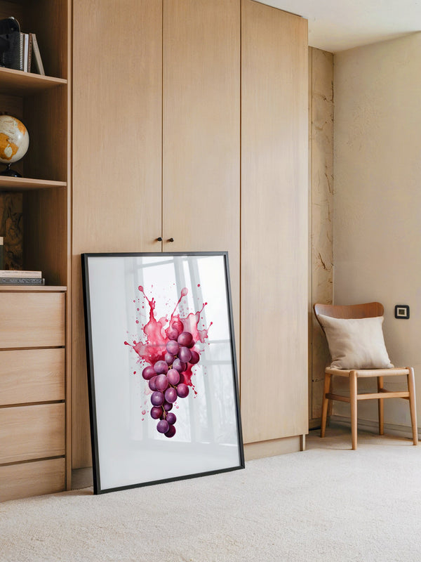 Trauben Aquarell Rot Splash