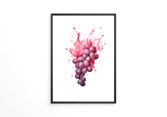 Trauben Aquarell Rot Splash