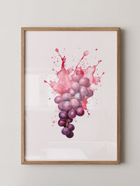 Trauben Aquarell Rot Splash