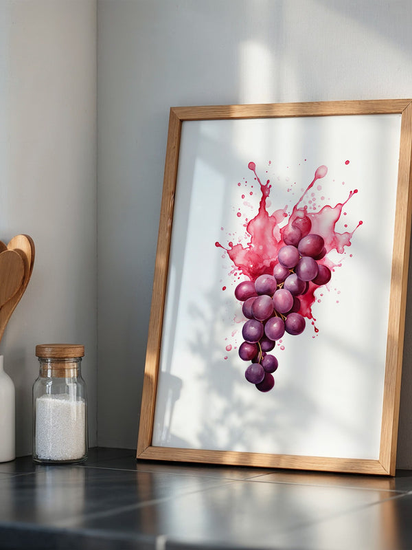 Trauben Aquarell Rot Splash