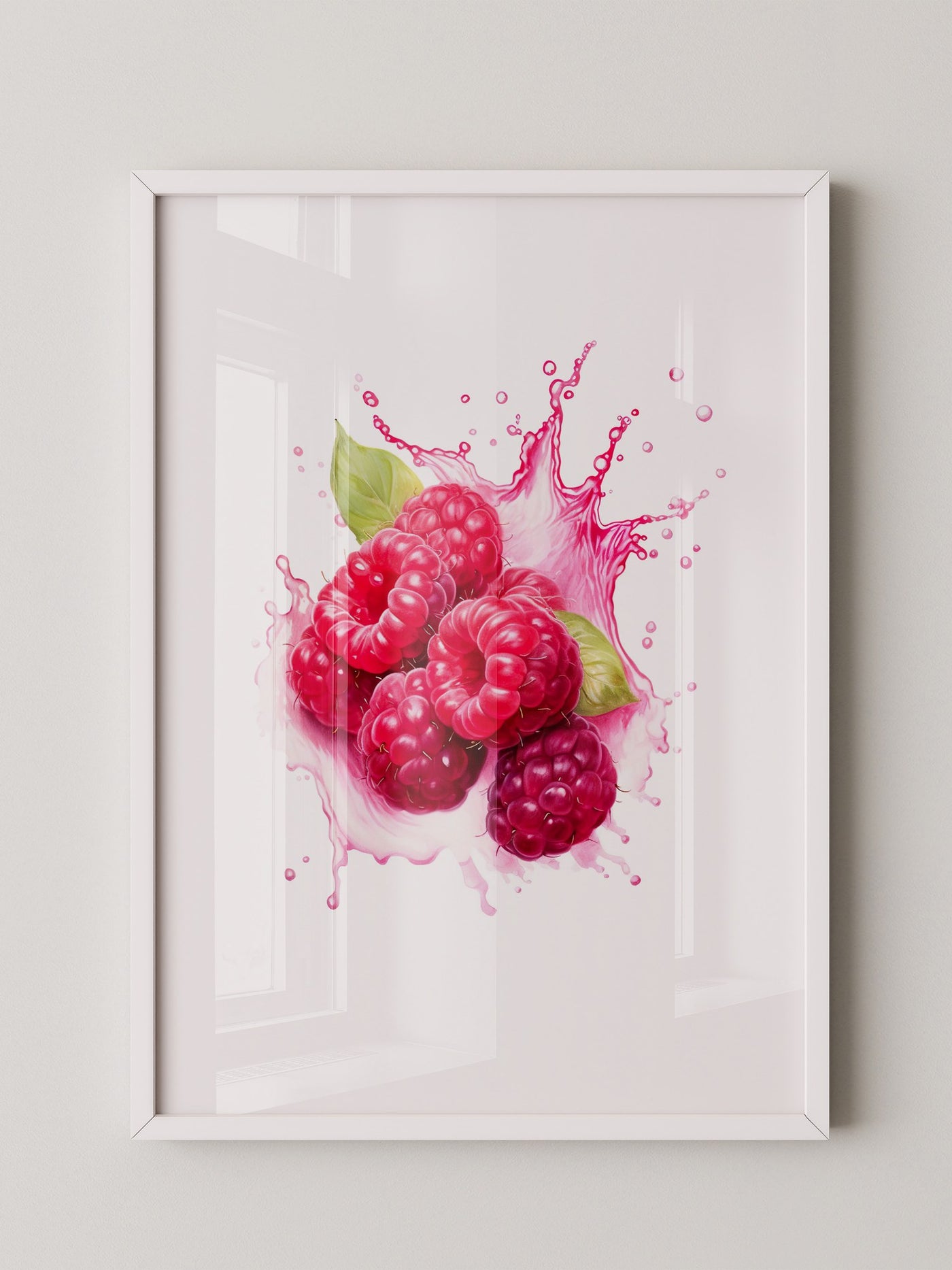 Himbeeren Spritzer Aquarell
