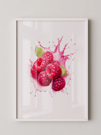 Himbeeren Spritzer Aquarell