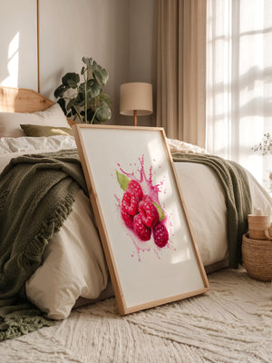 Himbeeren Spritzer Aquarell