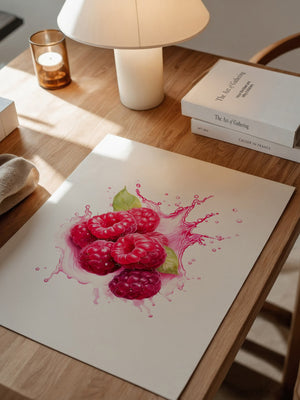 Himbeeren Spritzer Aquarell