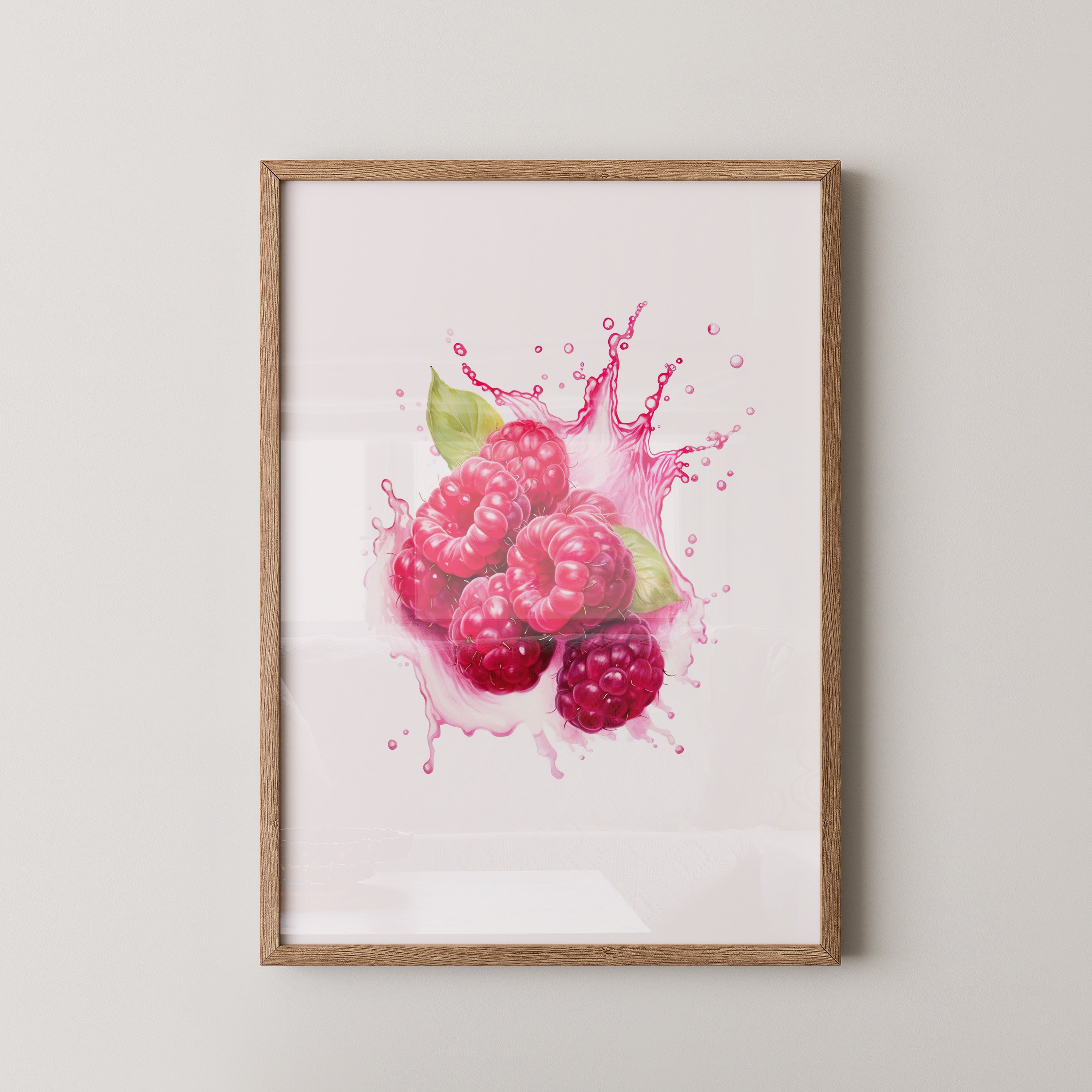 Himbeeren Spritzer Aquarell