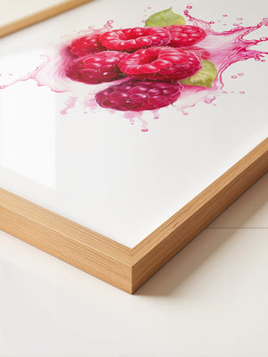 Himbeeren Spritzer Aquarell