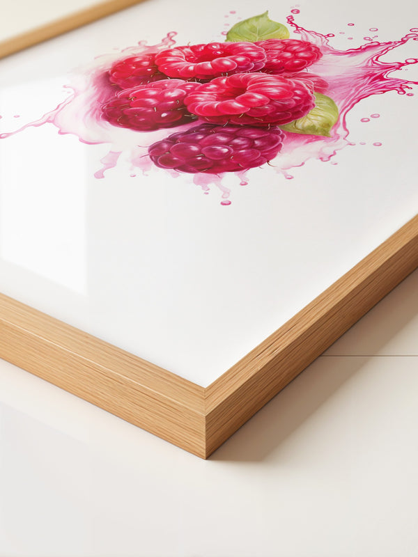 Himbeeren Spritzer Aquarell
