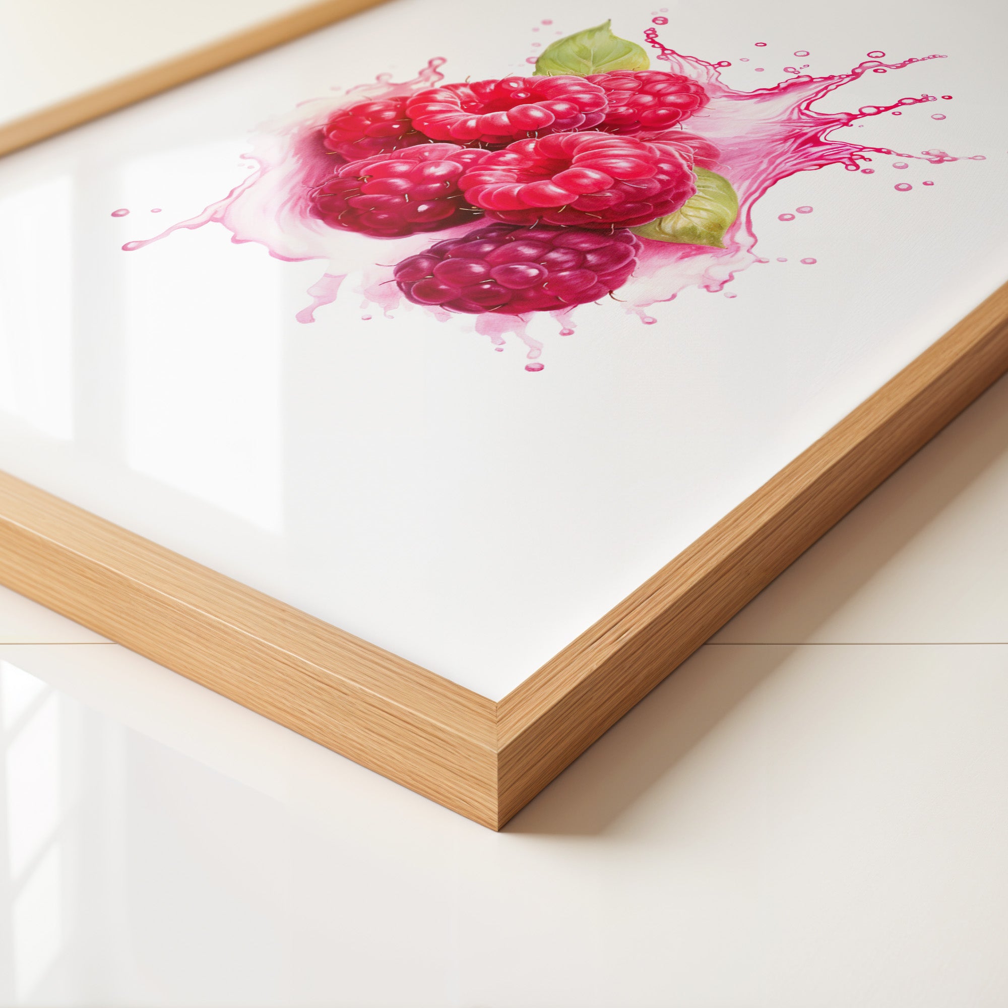 Himbeeren Spritzer Aquarell