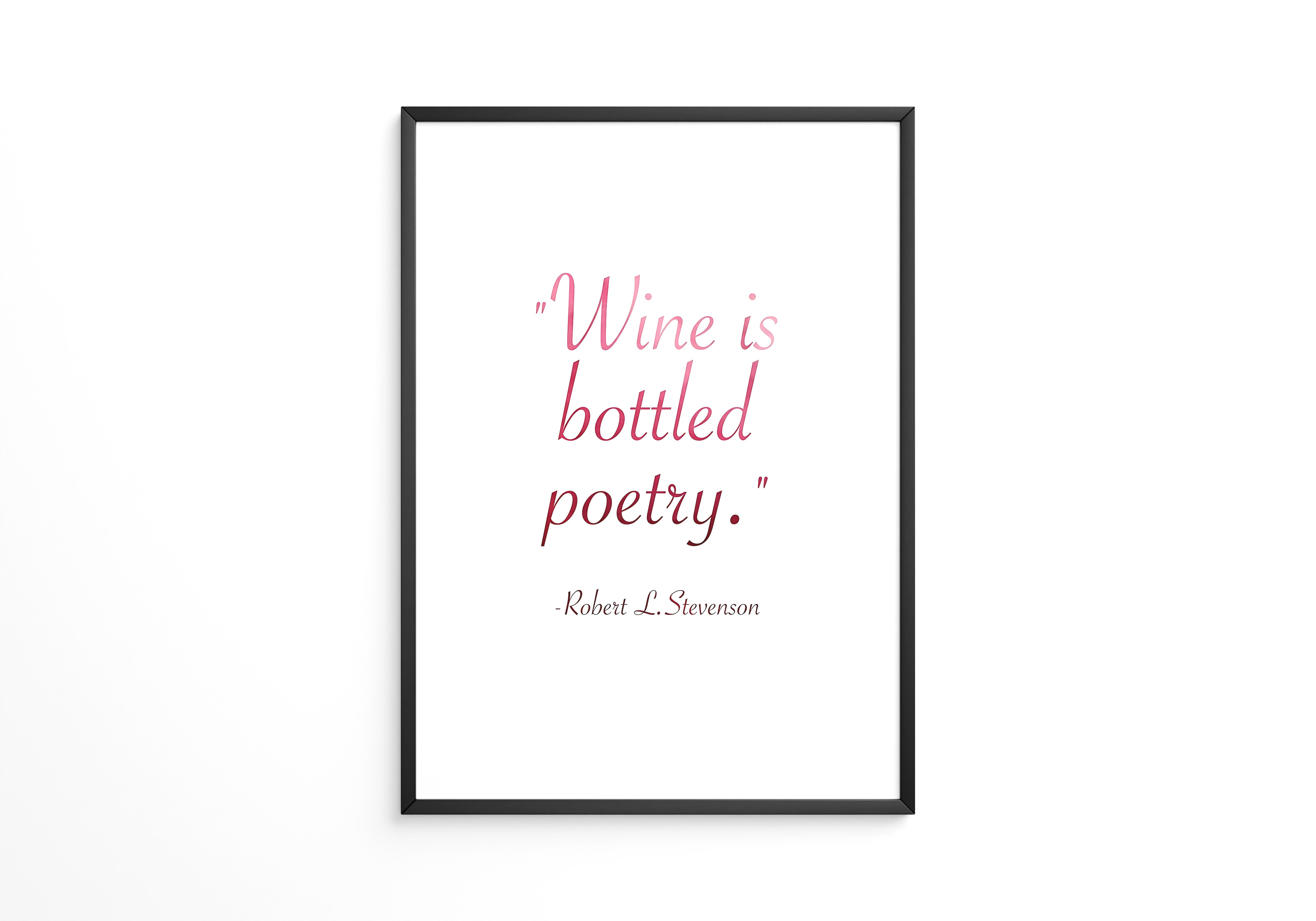 Wein Zitat Rote Schrift