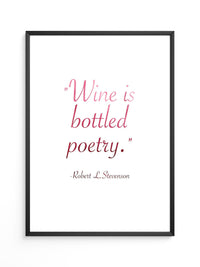 Wein Zitat Rote Schrift