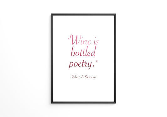 Wein Zitat Rote Schrift