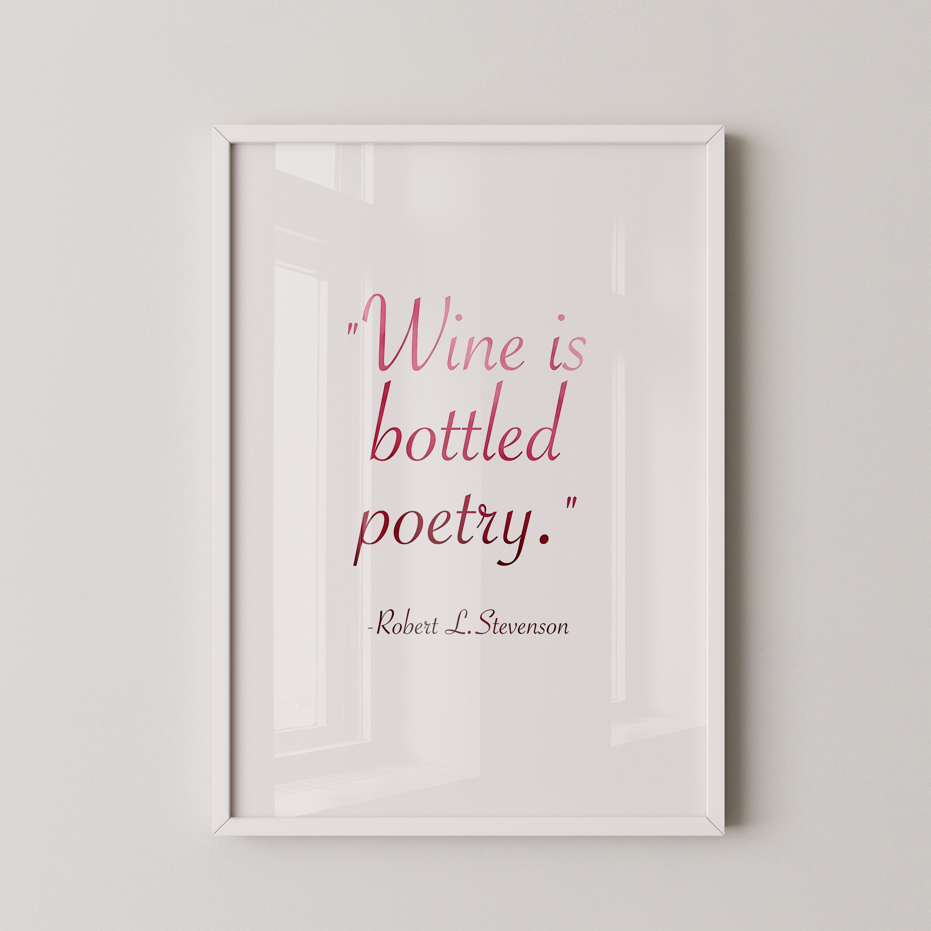 Wein Zitat Rote Schrift