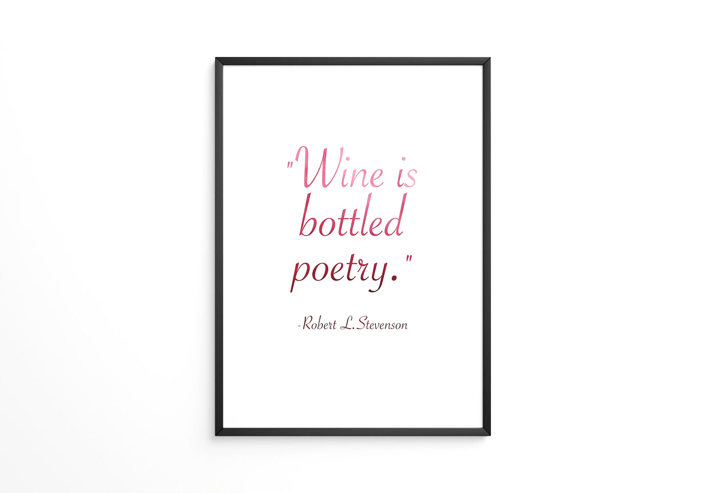 Wein Zitat Rote Schrift