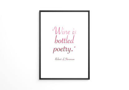 Wein Zitat Rote Schrift