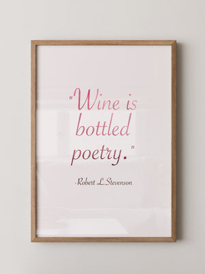 Wein Zitat Rote Schrift