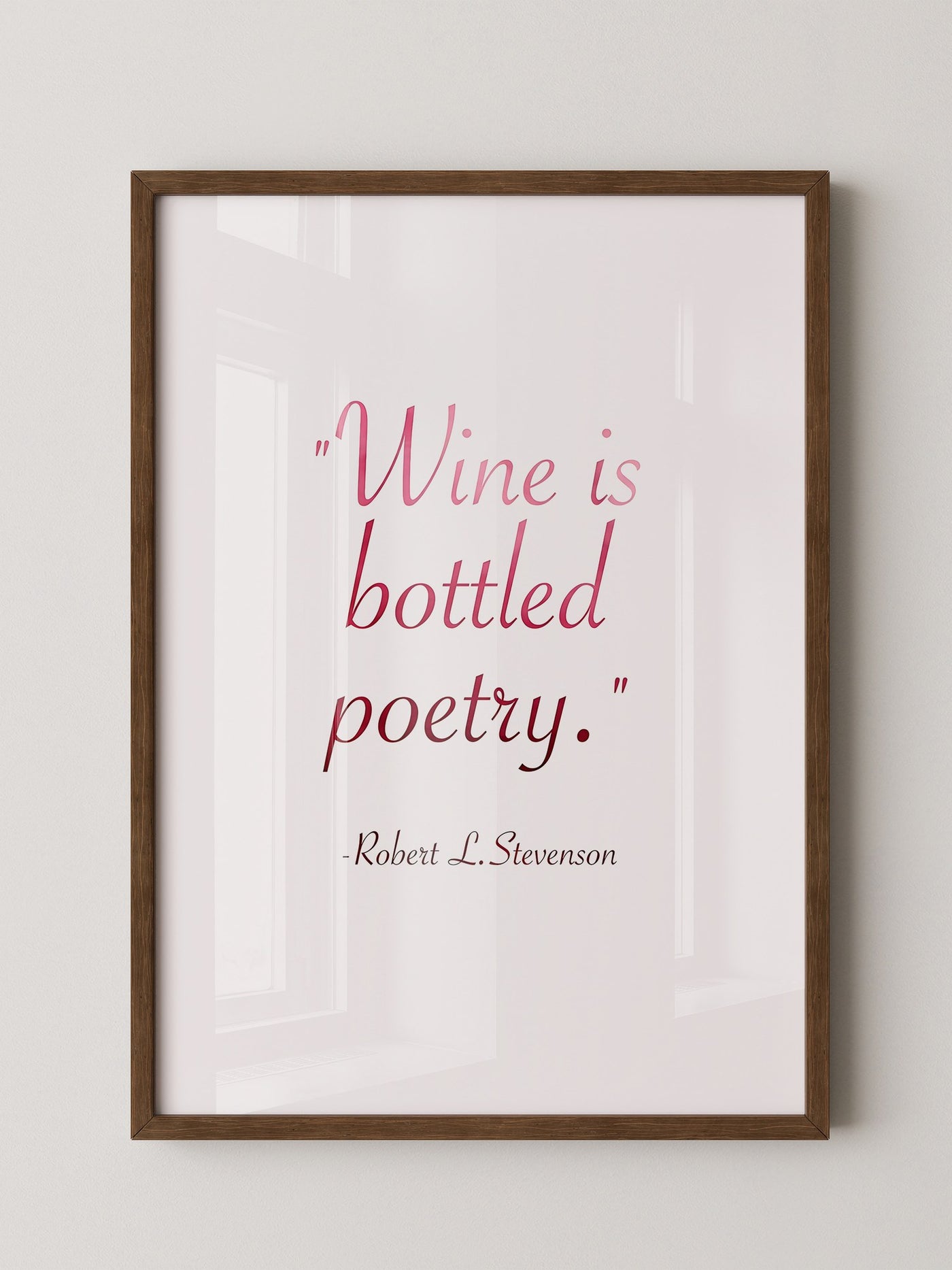 Wein Zitat Rote Schrift