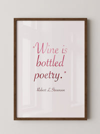 Wein Zitat Rote Schrift