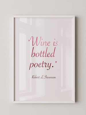 Wein Zitat Rote Schrift