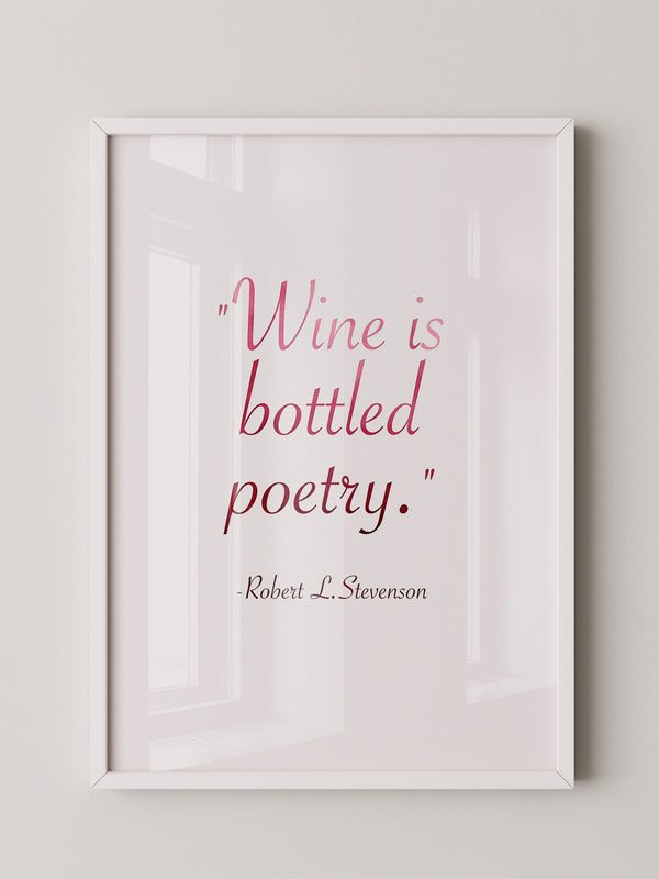 Wein Zitat Rote Schrift