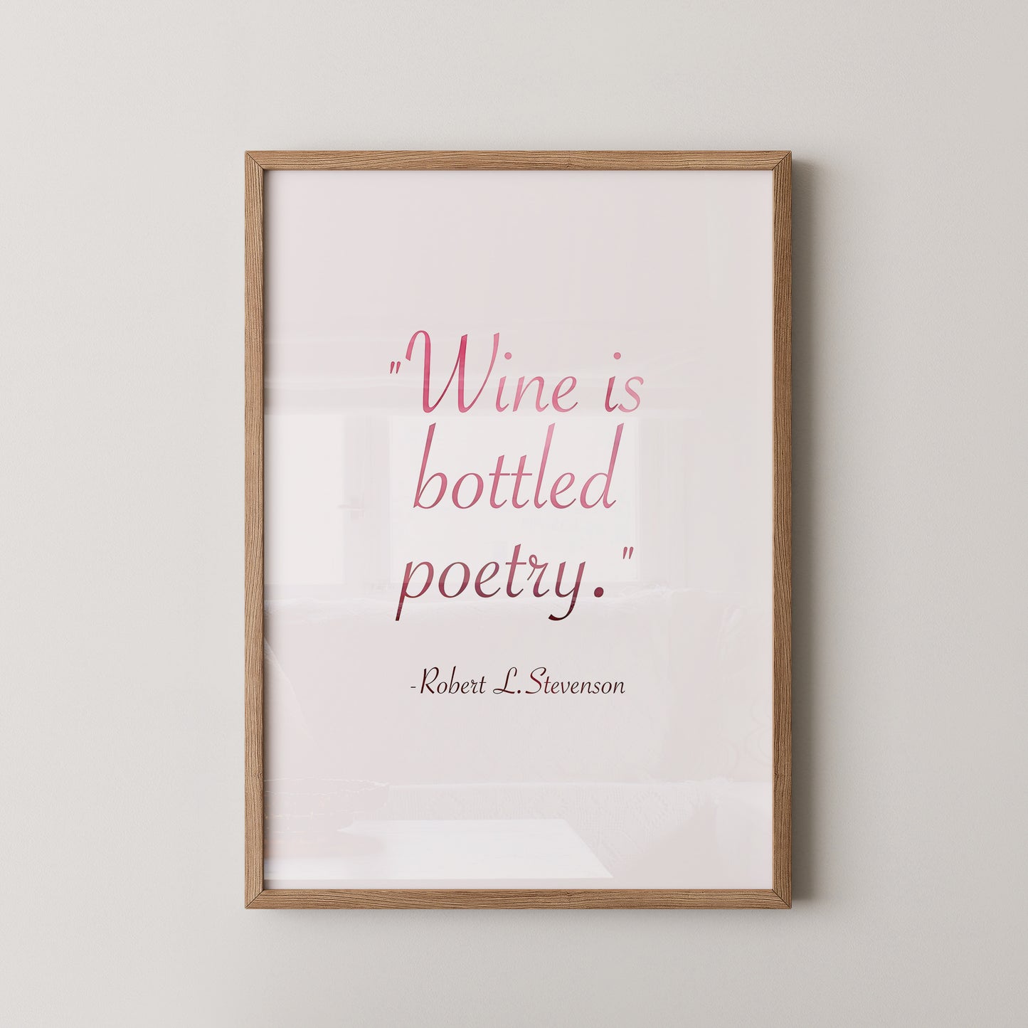 Wein Zitat Rote Schrift
