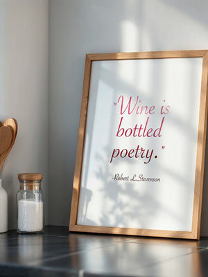 Wein Zitat Rote Schrift