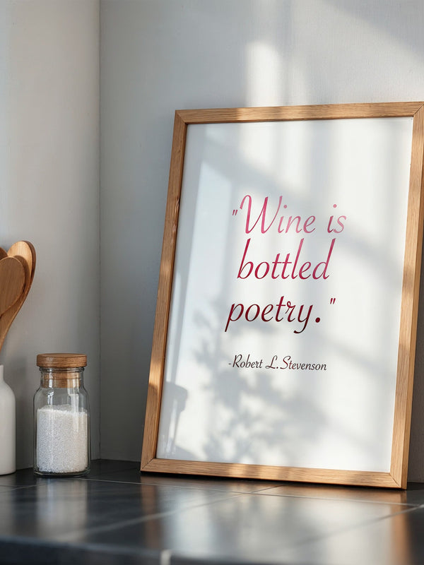 Wein Zitat Rote Schrift