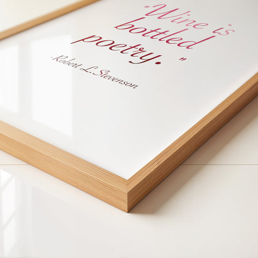 Wein Zitat Rote Schrift