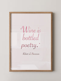 Wein Zitat Rote Schrift
