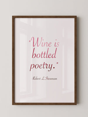 Wein Zitat Rote Schrift