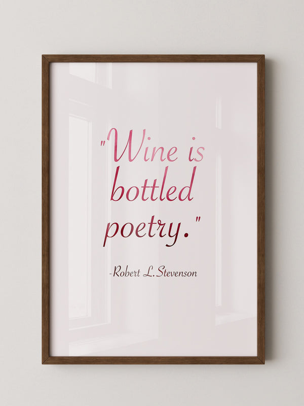 Wein Zitat Rote Schrift
