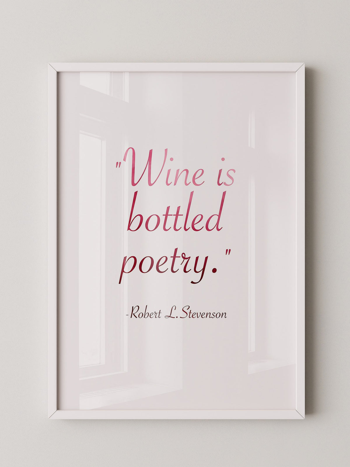 Wein Zitat Rote Schrift