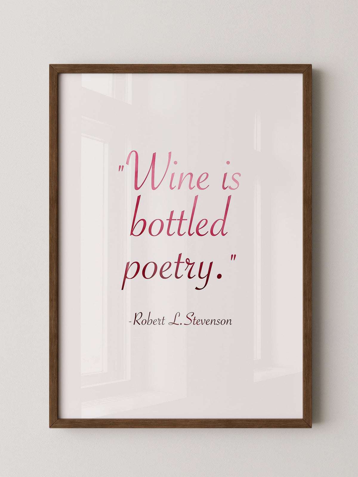 Wein Zitat Rote Schrift