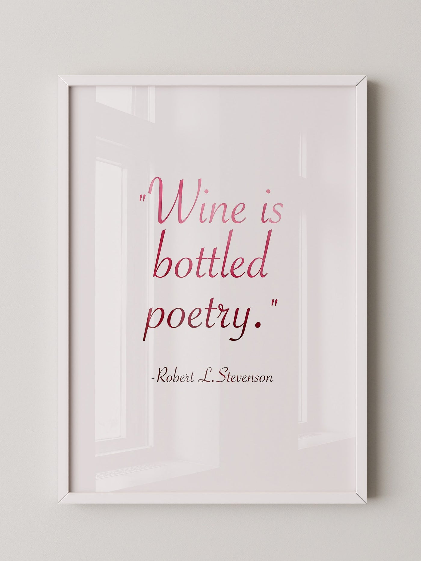 Wein Zitat Rote Schrift