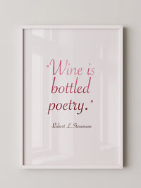 Wein Zitat Rote Schrift