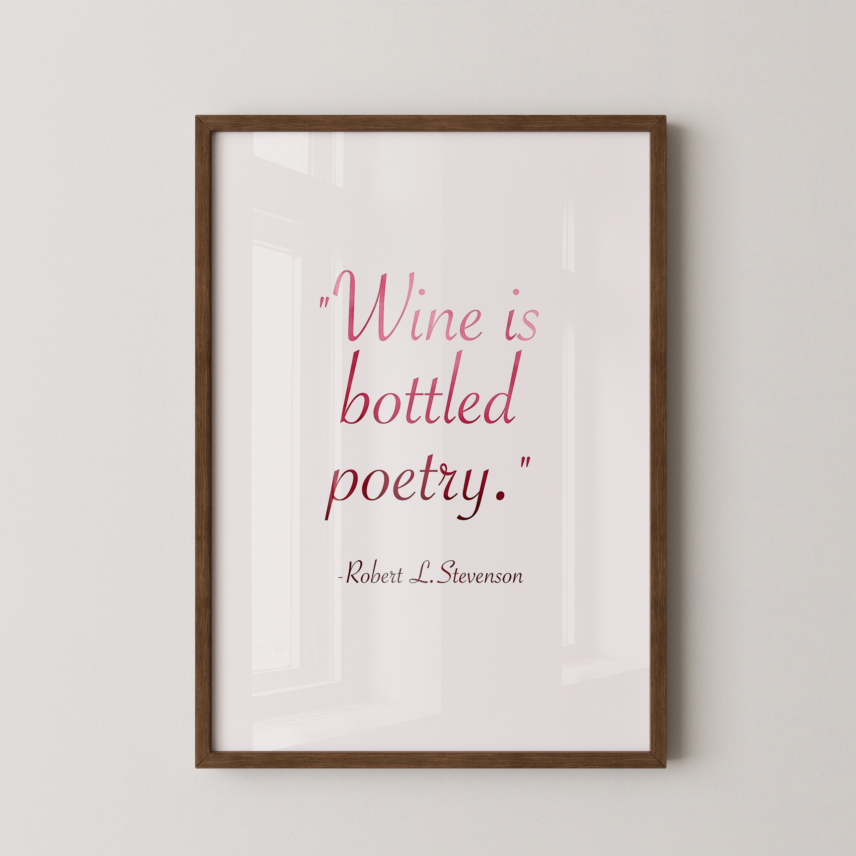 Wein Zitat Rote Schrift