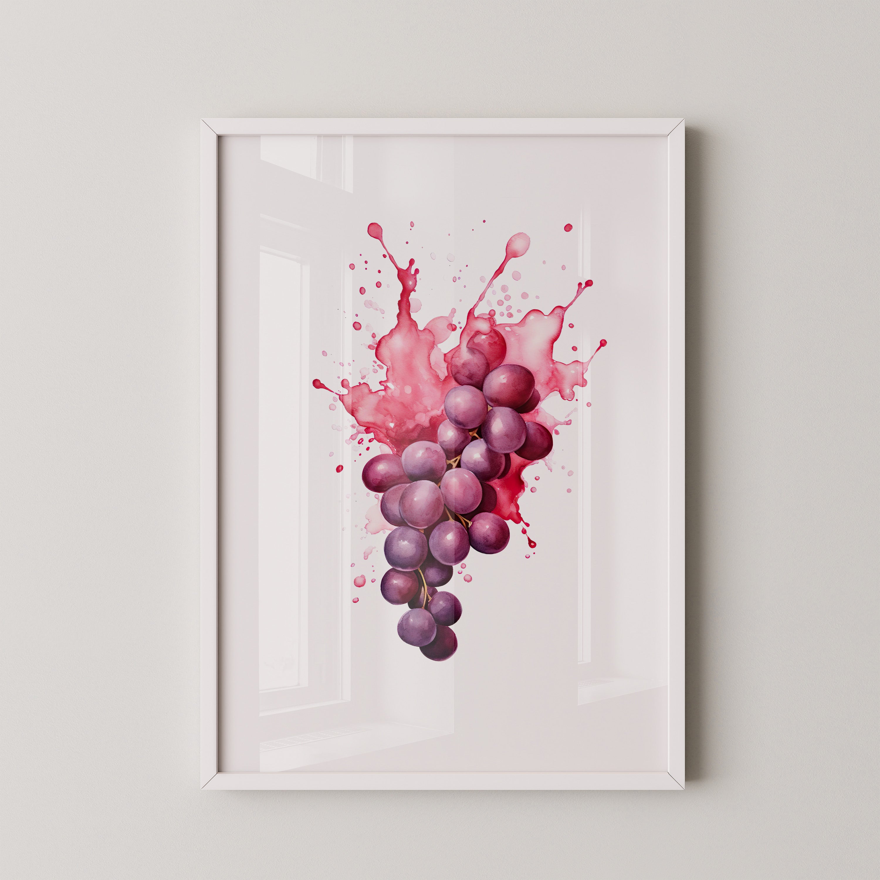 Trauben Aquarell Farbexplosion