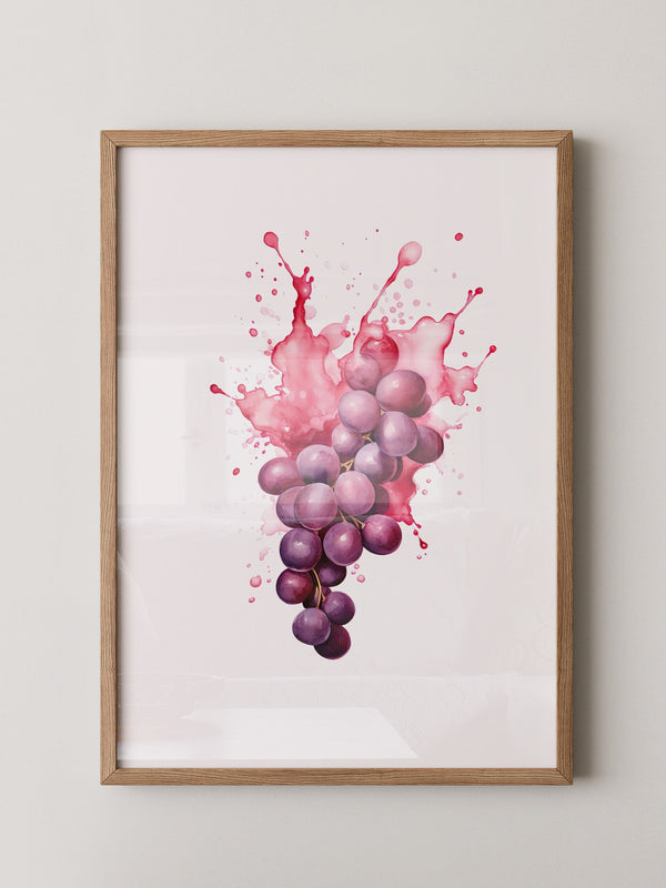 Trauben Aquarell Farbexplosion