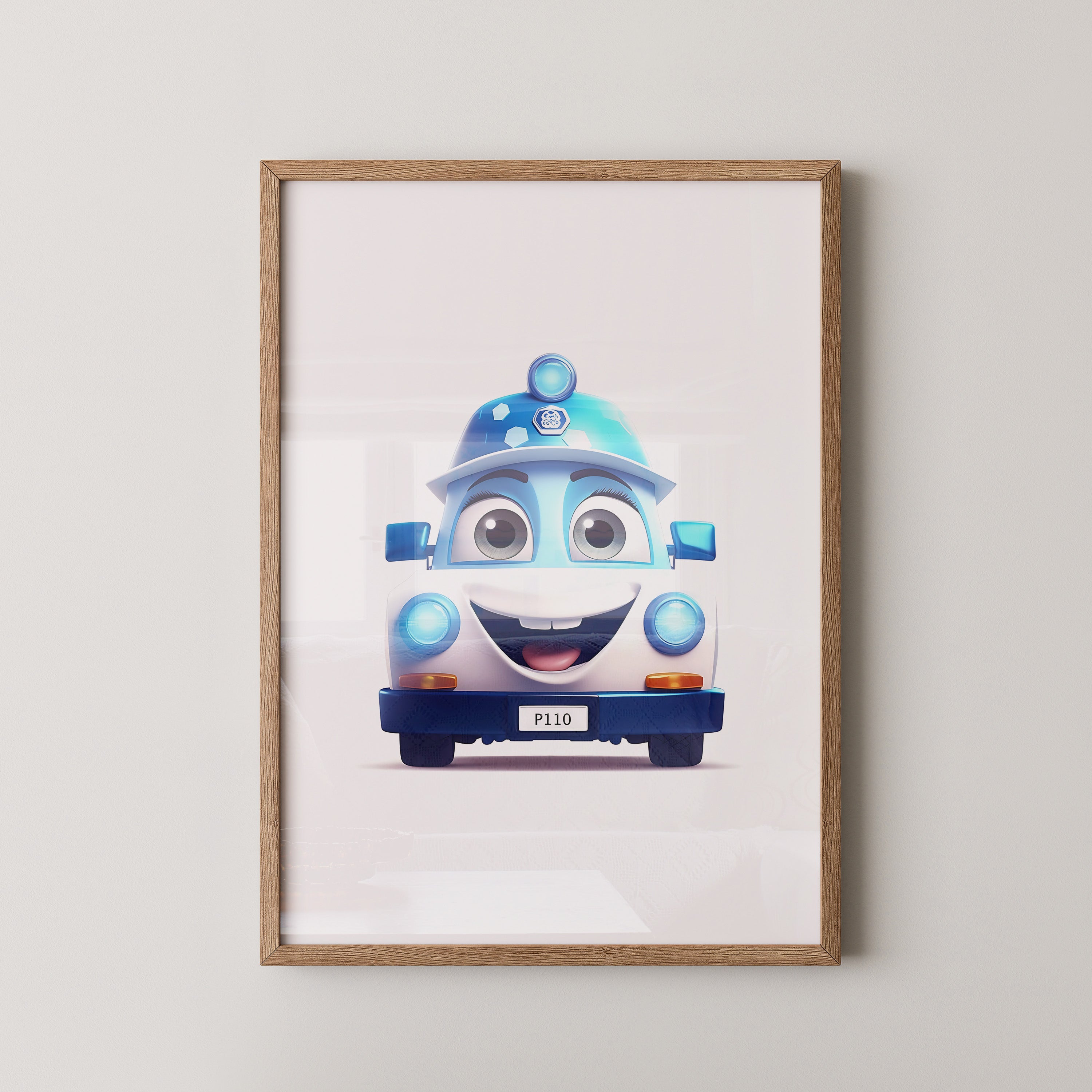 Kleines Polizeiauto Cartoonansicht