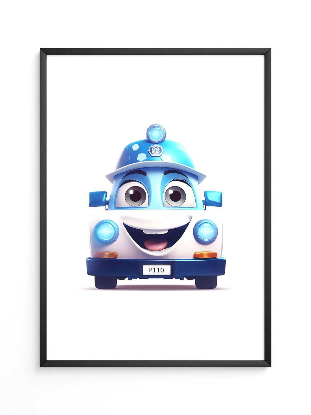 Kleines Polizeiauto Cartoonansicht