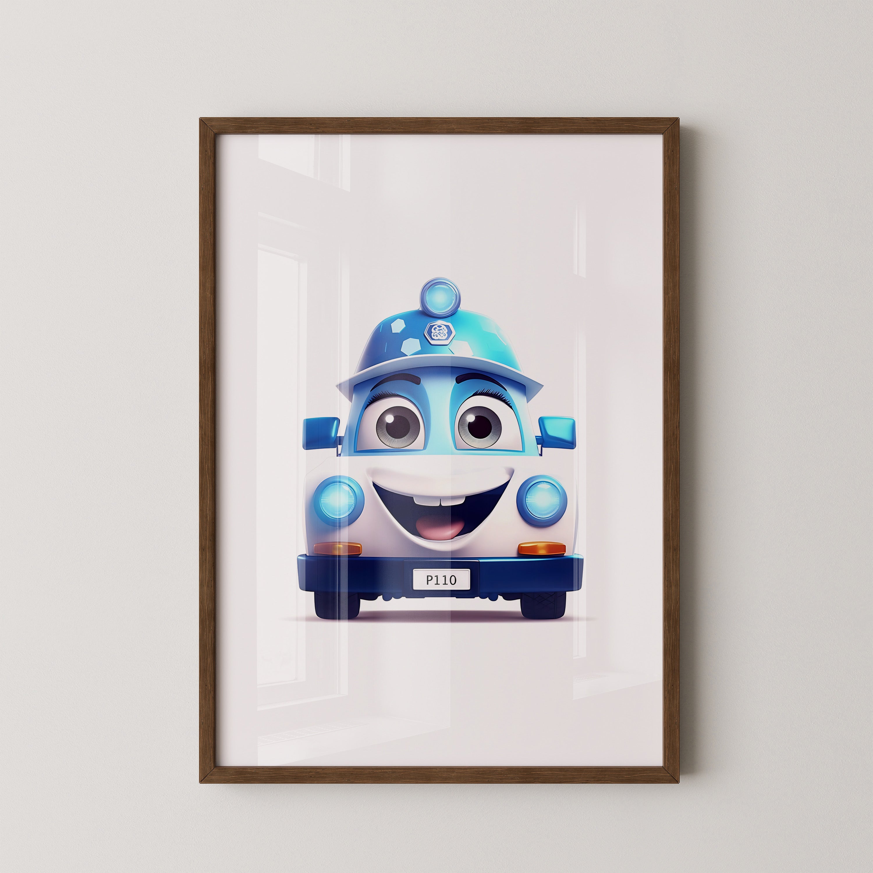 Kleines Polizeiauto Cartoonansicht