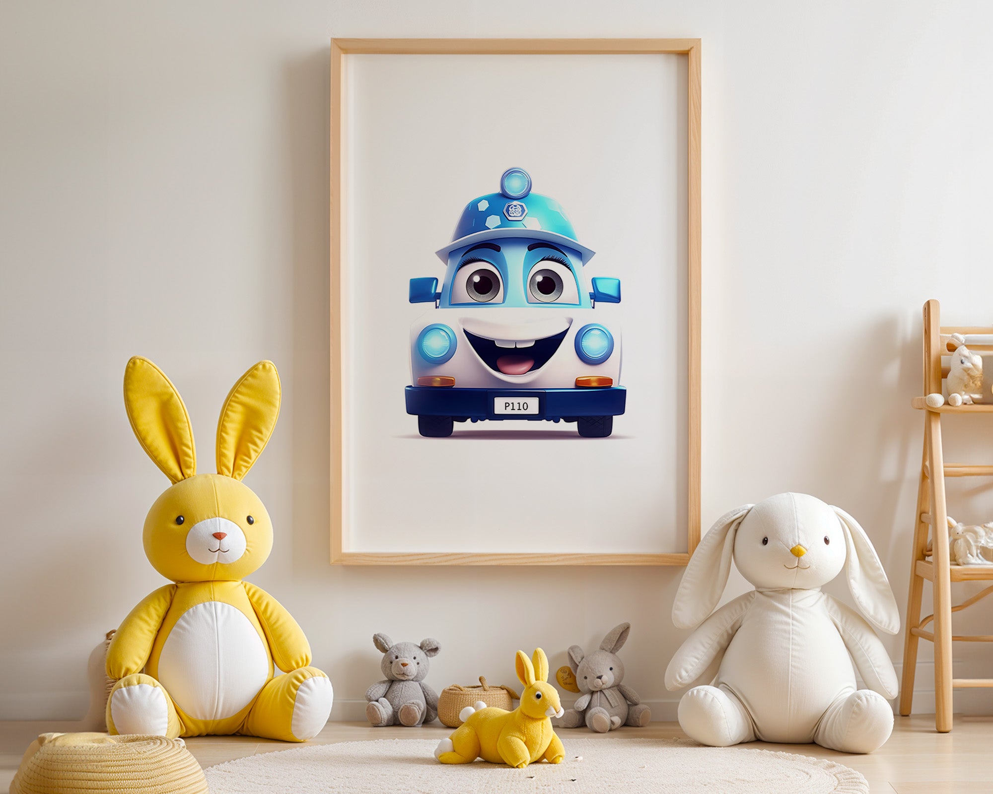 Kleines Polizeiauto Cartoonansicht